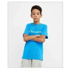 Champion Kids T Shirt Sz 5 Blue Brand New With Tags